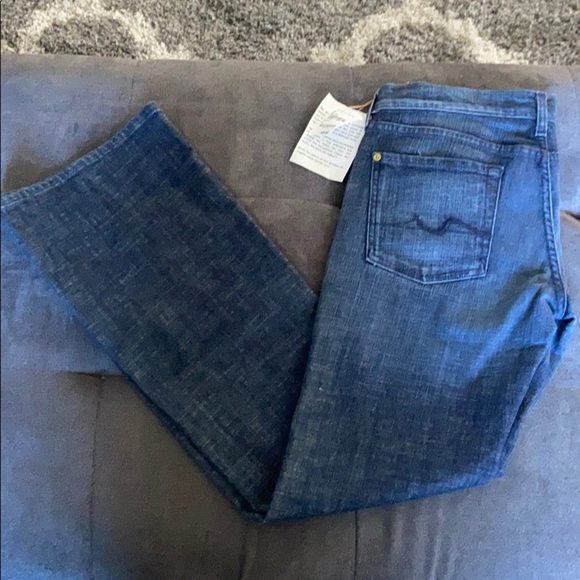 NWT 7 For All Mankind Flare Stretch Jeans - Picture 3 of 8